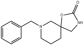 7-Benzyl-1-oxa-3,7-diaza-spiro[4.5]decan-2-one Struktur