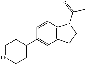 1-(5-(Piperidin-4-yl)indolin-1-yl)ethan-1-one hydrochloride Struktur