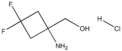 (1-Amino-3,3-difluorocyclobutyl)methanol hydrochloride Structure