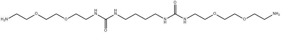 1,1'-(butane-1,4-diyl)bis(3-(2-(2-(2-aminoethoxy)ethoxy)ethyl)urea) 化学構造式
