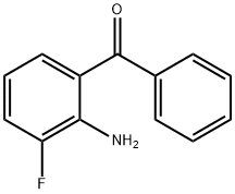 (2-Amino-3-fluorophenyl)(phenyl)methanone 化学構造式