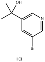 2-(5-ブロモ-3-ピリジニル)-2-プロパノール塩酸塩 化学構造式