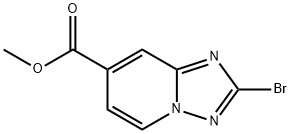 2-ブロモ-[1,2,4]トリアゾロ[1,5-A]ピリジン-7-カルボン酸メチル 化学構造式