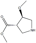 methyl(3S,4R)-4-methoxypyrrolidine-3-carboxylate Structure