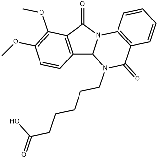 6-(9,10-Dimethoxy-5,11-dioxo-6a,11-dihydro-5H-isoindolo[2,1-a]quinazolin-6-yl)-hexanoic acid Struktur