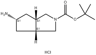 (3AΑ,5Β,6AΑ)-5-氨基六氢环戊二烯并[C]吡咯-2(1H)-羧酸叔丁酯盐酸盐,1630906-64-7,结构式