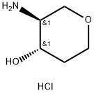 trans-3-amino-4-hydroxy-tetrahydropyran hydrochloride Structure