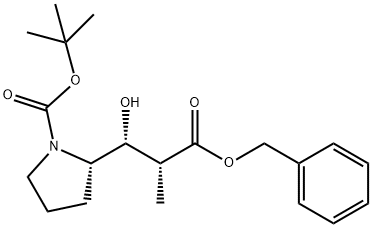 (S)-2 - ((1R,2R)-3-(苄氧基)-1-羟基-2-甲基-3-氧代丙基)吡咯烷-1-甲酸,163768-51-2,结构式