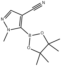 4-氰基-1-甲基-1H-吡唑-5-硼酸频哪醇酯,1638360-07-2,结构式