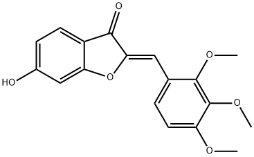 (Z)-6-hydroxy-2-(2,3,4-trimethoxybenzylidene)benzofuran-3(2H)-one Structure