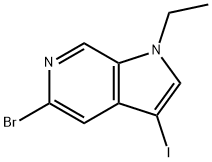 5-Bromo-1-Ethyl-3-Iodo-1H-Pyrrolo[2,3-C]Pyridine 化学構造式