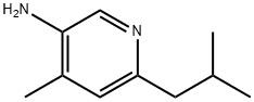 6-イソブチル-4-メチルピリジン-3-アミン 化学構造式