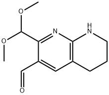 2-(dimethoxymethyl)-5,6,7,8-tetrahydro-1,8-naphthyridine-3-carbaldehyde Structure