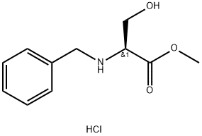 N-benzyl-D-serine methyl ester hydrochloride 化学構造式