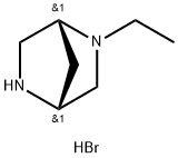 (1R,4R)-2-ethyl-2,5-diazabicyclo[2.2.1]heptane dihydrobromide Struktur