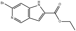 Ethyl 6-bromo-1H-pyrrolo[3,2-c]pyridine-2-carboxylate 结构式