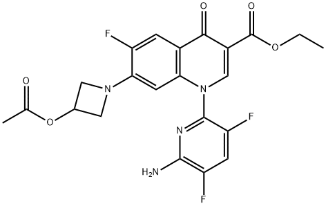 Ethyl 7-(3-acetoxyazetidin-1-yl)-1-(6-amino-3,5-difluoropyridin-2-yl)-6-fluoro-4-oxo-1,4-dihydroquinoline-3-carboxylate|