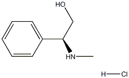 (S)-2-(メチルアミノ)-2-フェニルエタノール塩酸塩 化学構造式