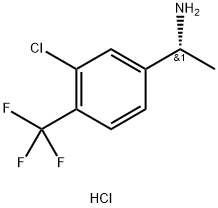 (R)-1-(3-氯-4-(三氟甲基)苯基)乙胺盐酸盐,1810074-87-3,结构式