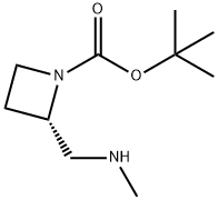 (2S)-2-(メチルアミノメチル)アゼチジン-1-カルボン酸TERT-ブチル 化学構造式