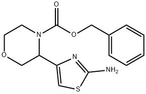 Benzyl 3-(2-Aminothiazol-4-Yl)Morpholine-4-Carboxylate Struktur