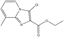 ethyl 3-chloro-8-methylimidazo[1,2-a]pyridine-2-carboxylate 化学構造式