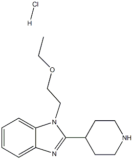 1-(2-エトキシエチル)-2-(ピペリジン-4-イル)-1H-ベンゾ[D]イミダゾール塩酸塩 化学構造式