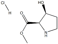 (2R,3S)-3-ヒドロキシピロリジン-2-カルボン酸メチル塩酸塩 化学構造式