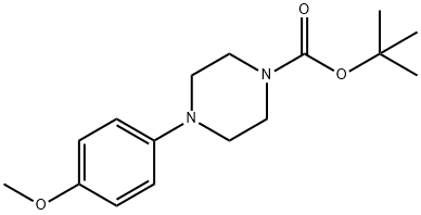 4-(4-甲氧基苯基)哌嗪-1-羧酸叔丁酯 结构式