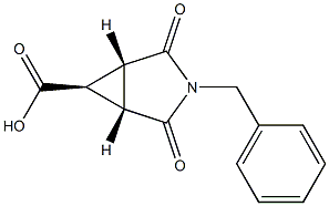 (1R,5S,6r)-3-benzyl-2,4-dioxo-3-azabicyclo[3.1.0]hexane-6-carboxylicacid 化学構造式