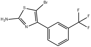 5-Bromo-4-(3-(trifluoromethyl)phenyl)thiazol-2-amine Struktur