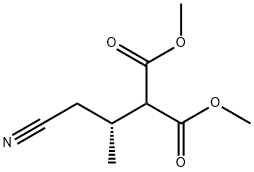 dimethyl(R)-2-(1-cyanopropan-2-yl)malonate Struktur