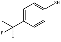 4-(1,1-difluoroethyl)- Benzenethiol 化学構造式