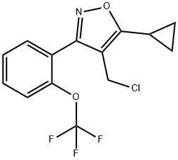 4-(CHLOROMETHYL)-5-CYCLOPROPYL-3-(2-(TRIFLUOROMETHOXY)PHENYL)ISOXAZOLE,1952348-17-2,结构式