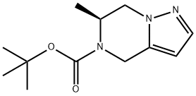 tert-butyl(S)-6-methyl-6,7-dihydropyrazolo[1,5-a]pyrazine-5(4H)-carboxylate 结构式