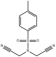 N,N-bis(cyanomethyl)-4-methylbenzenesulfonamide 化学構造式