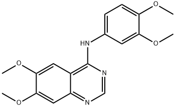 N-(3,4-二甲氧基苯基)-6,7-二甲氧基喹唑啉-4-胺, 202475-65-8, 结构式