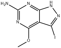 3-iodo-4-methoxy-1H-Pyrazolo[3,4-d]pyrimidin-6-amine Struktur
