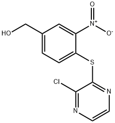 (4-((3-氯吡嗪-2-基)硫代)-3-硝基苯基)甲醇, 203661-08-9, 结构式