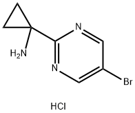 1-(5-bromopyrimidin-2-yl)cyclopropan-1-amine hydrochloride Structure
