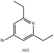 4-BROMO-2,6-DIETHYLPYRIDINE HYDROCHLORIDE, 2055841-93-3, 结构式