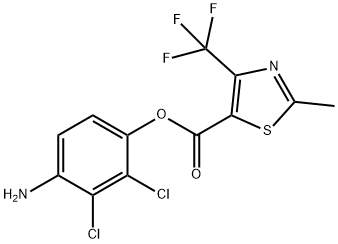 4-Amino-2,3-dichlorophenyl 2-methyl-4-(trifluoromethyl)thiazole-5-carboxylate 化学構造式