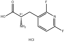 (2S)-2-AMINO-3-(2,6-DIFLUOROPYRIDIN-3-YL)PROPANOIC ACID DIHYDROCHLORIDE Structure