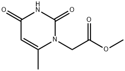6-Mthyluracil-1-yl acetic acid methyl ester 化学構造式