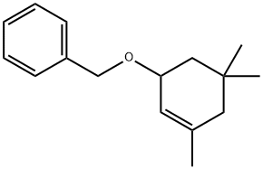 (((3,5,5-trimethylcyclohex-2-en-1-yl)oxy)methyl)benzene 化学構造式