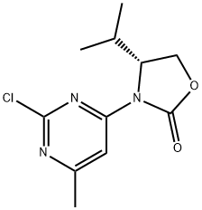 (R)-3-(2-氯-6-甲基-4-嘧啶基)-4-异丙基-2-噁唑烷酮, 2089381-65-5, 结构式