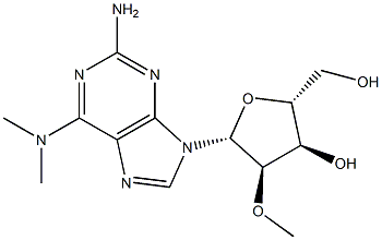 2-Amino-N6,N6-dimethyl-2'-O-methyladenosine 化学構造式