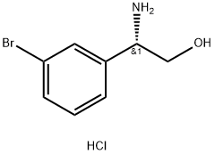 (S)-2-Amino-2-(3-bromophenyl)ethanol hydrochloride Struktur