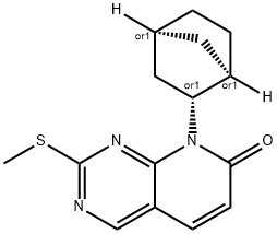 8-((1R,4S)-bicyclo[2.2.1]heptan-2-yl)-2-(methylthio)pyrido[2,3-d]pyrimidin-7(8H)-one 结构式