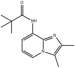 N-(2,3-ジメチルイミダゾ[1,2-A]ピリジン-8-イル)ピバルアミド 化学構造式